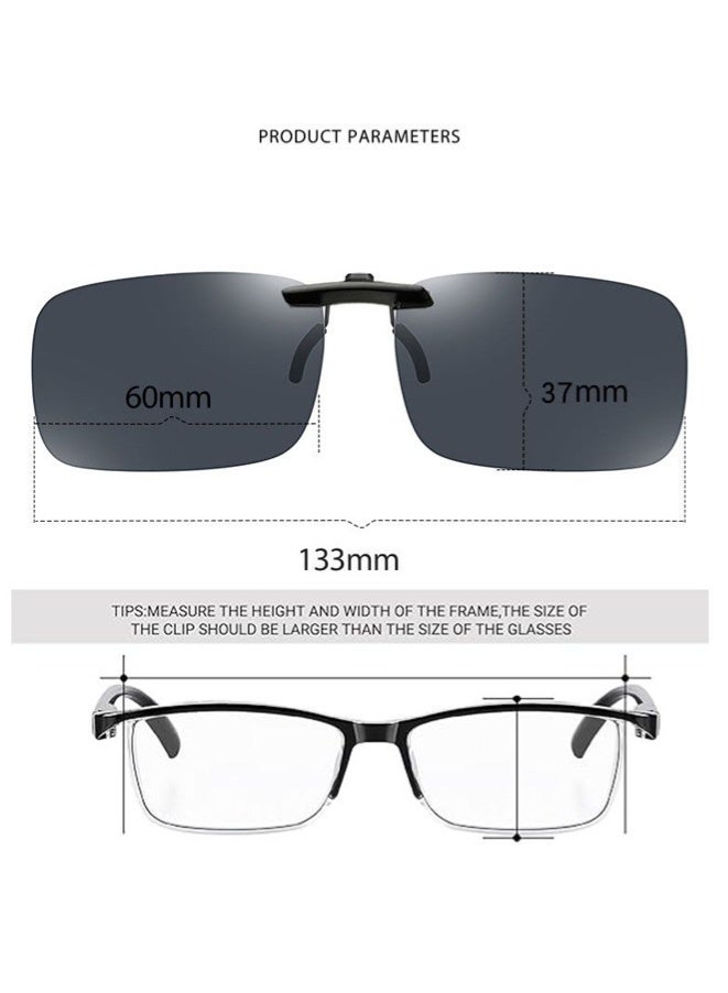 Polarized Clip on Sunglasses Over Prescription Glasses Anti-Glare UV400 - Image 3