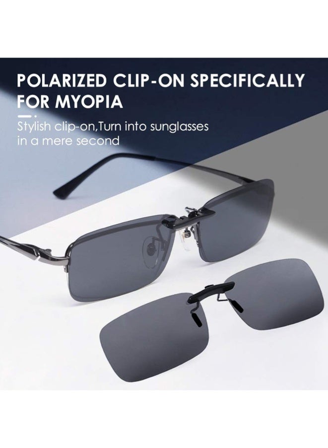 Polarized Clip on Sunglasses Over Prescription Glasses Anti-Glare UV400 - Image 2