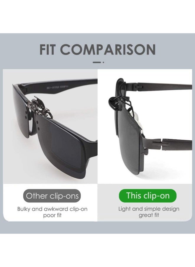 Polarized Clip on Sunglasses Over Prescription Glasses Anti-Glare UV400 - Image 5