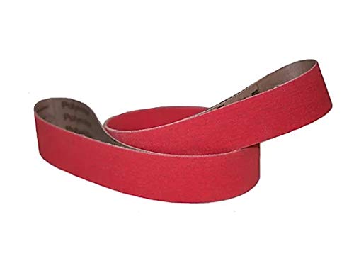 2X72 Performance RED Premium Ceramic VSM Sanding Belts 3 Pack Long Lasting X Weight Backing 120 Grit