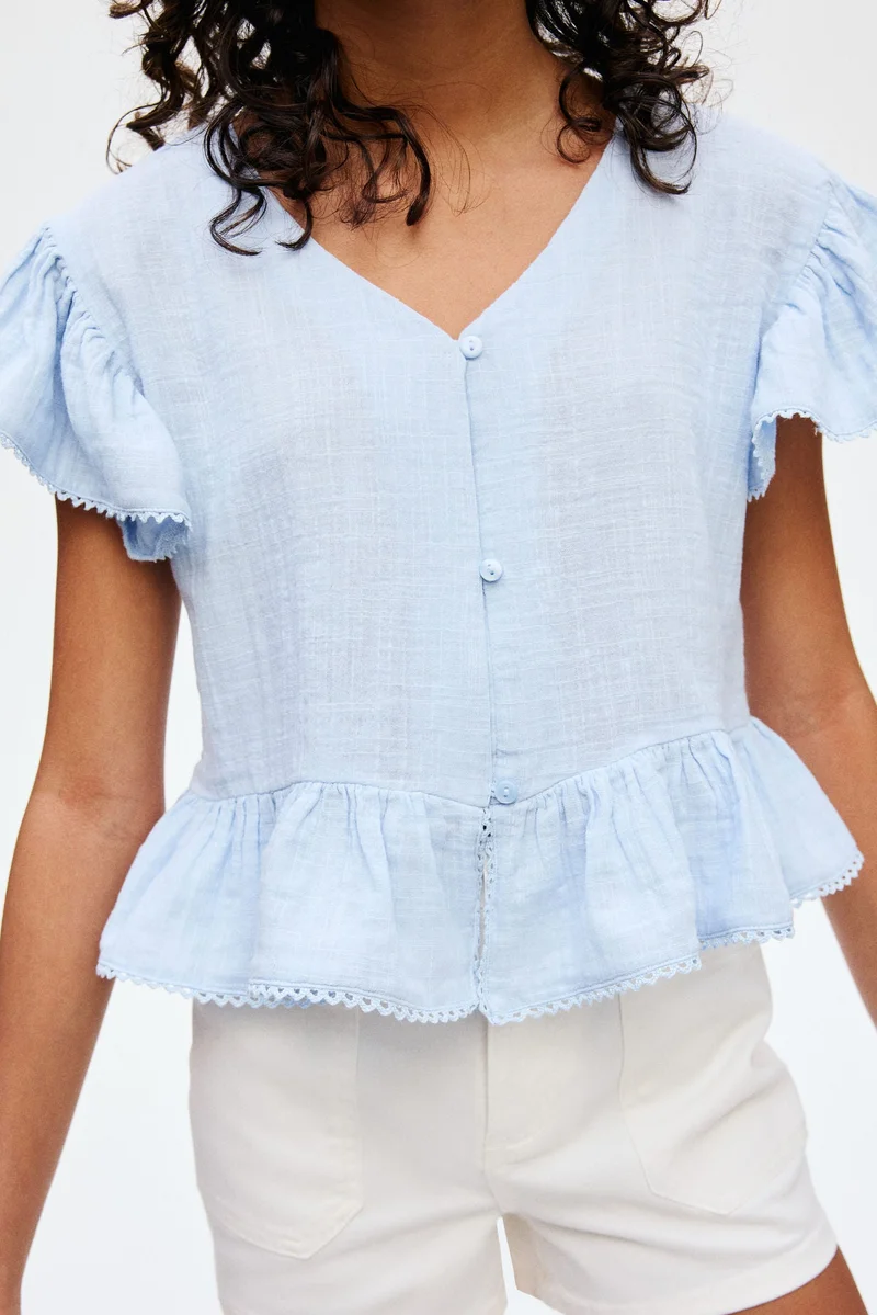 H&M Cotton muslin blouse