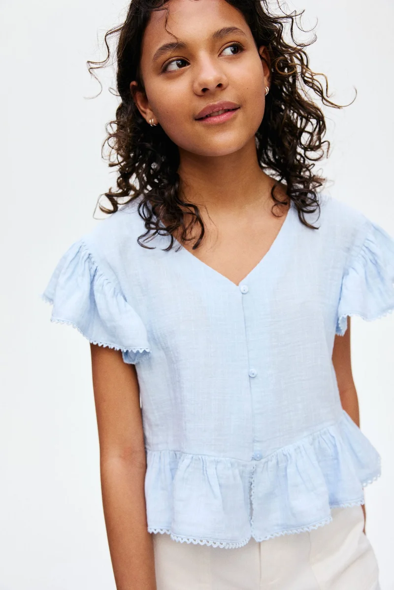 H&M Cotton muslin blouse