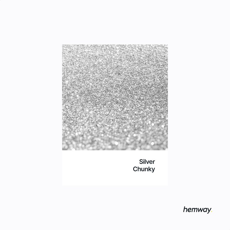 Hemway Biodegradable Glitter Eco Friendly - 100g/3.5oz Bio Cosmetic Safe Sparkle Vegan for Face Eyeshadow Body Hair Festival Makeup Craft - Chunky (1/40" 0.025" 0.6mm) - Silver - Image 2