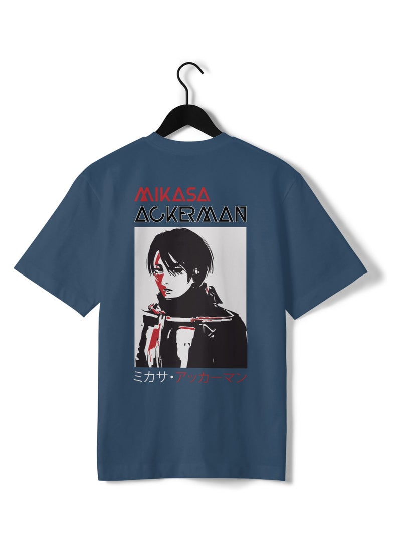Kozi - T-Shirt Anime Mikasa Oversize Unisex - Image 1