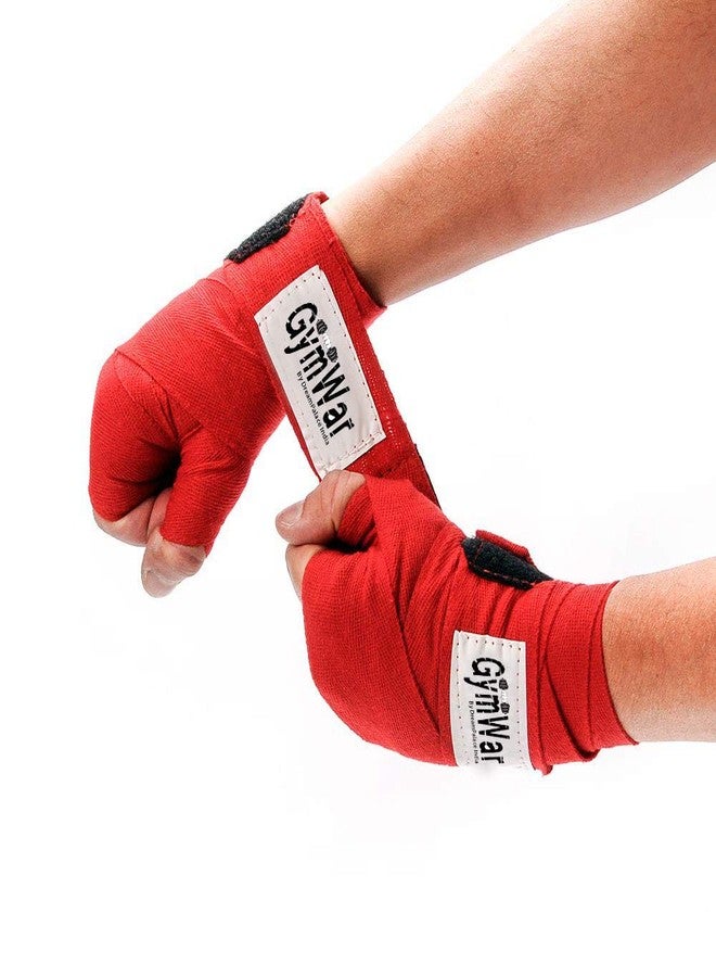 GymWar قفازات جيم وور للرجال، ضمادة يد للملاكمة - مقاس حر - أحمر من وور - Image 1