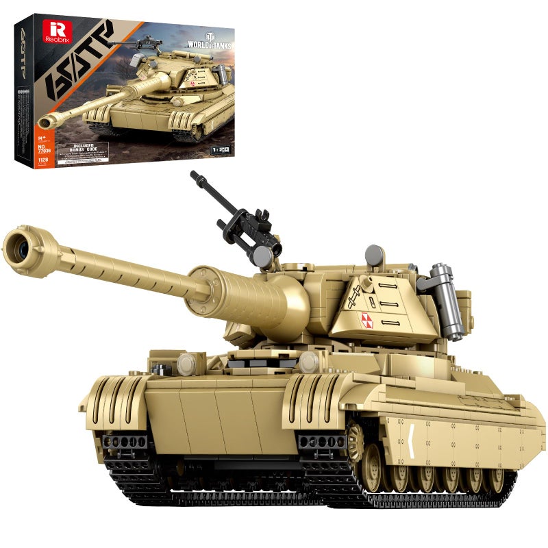 Reobrix 60TP Tank Building Set 77036, World of Tanks Authorized Products 1128 PCS, 1:28 Scale Tank Model Kit, Army Tanks Toy Building Kit for Military Fans, Birthday Gifts Ideal for Adults Boys 8-14 - Image 1
