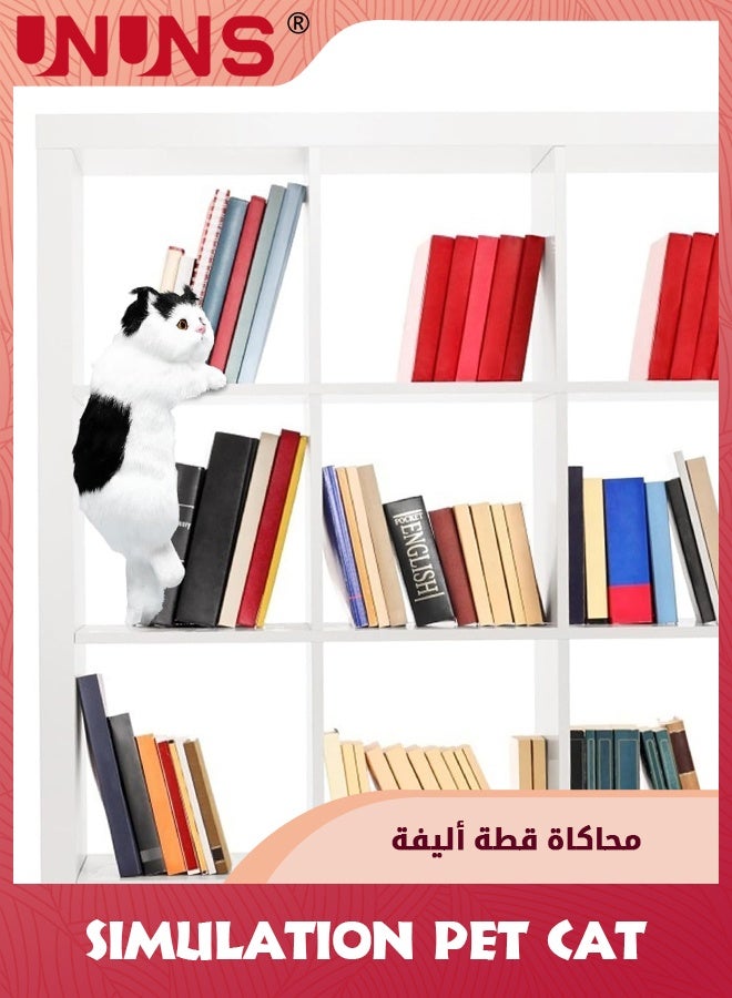 UNUNS Simulation Cat Decoration Toy,Hanging Realistic Cat Plush Toy,Lifelike Real Cat Size Companion Pet,Cat - Image 4