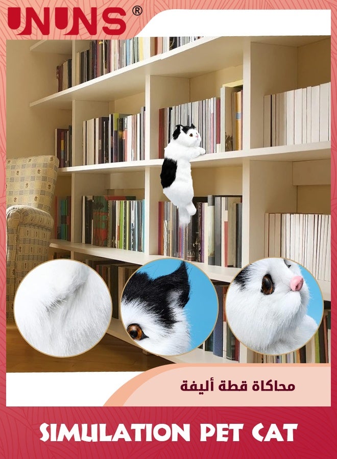 UNUNS Simulation Cat Decoration Toy,Hanging Realistic Cat Plush Toy,Lifelike Real Cat Size Companion Pet,Cat - Image 5