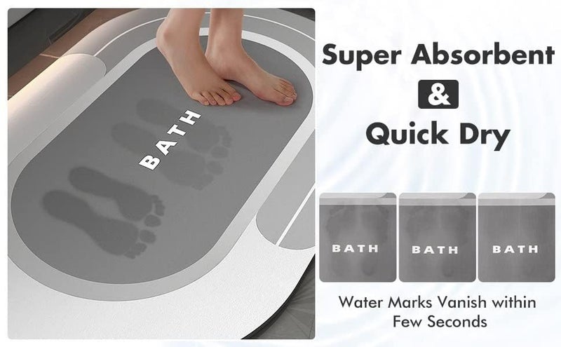 BOTIST Bathroom Door Mat Anti Slip Floor Mat for Home and Kitchen Anti Skid Water Soaking Bathroom Mat Super Water Absorbent Rubber Foot Mat - Image 5