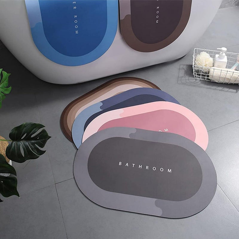 BOTIST Bathroom Door Mat Anti Slip Floor Mat for Home and Kitchen Anti Skid Water Soaking Bathroom Mat Super Water Absorbent Rubber Foot Mat - Image 3