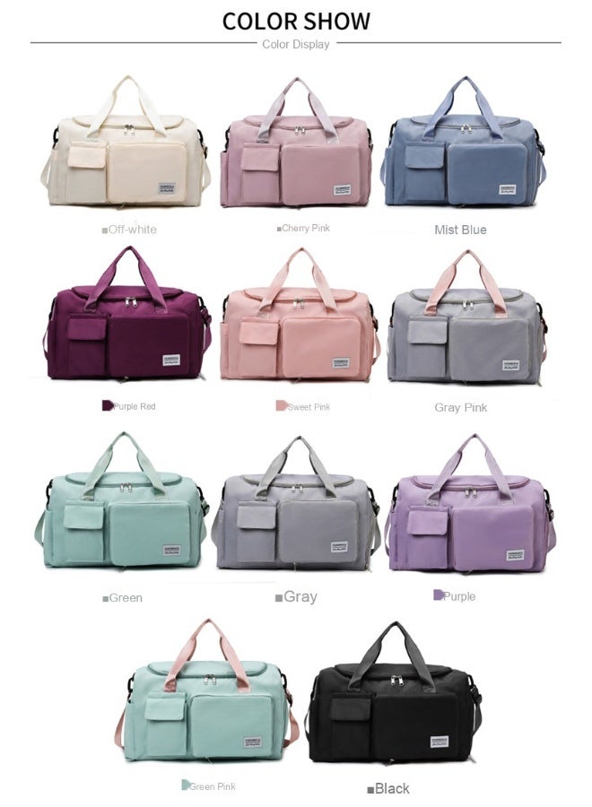 Large Capacity Travel Tote Bag | Wet & Dry Separation, Independent Shoe Compartment, Foldable Storage | Ideal for Travel, Gym, and Maternity Use - Image 4