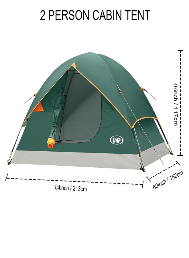 unp Camping Tent 2/3/4/6 Person Dome Tent, Easy to Set Up for Camping, Lightweight Camping Tent, Portable Camping Tent for Outdoor and Backpacking Beaches, Dark Green - Image 2