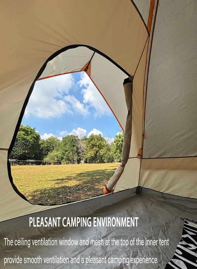 unp Camping Tent 2/3/4/6 Person Dome Tent, Easy to Set Up for Camping, Lightweight Camping Tent, Portable Camping Tent for Outdoor and Backpacking Beaches, Dark Green - Image 4