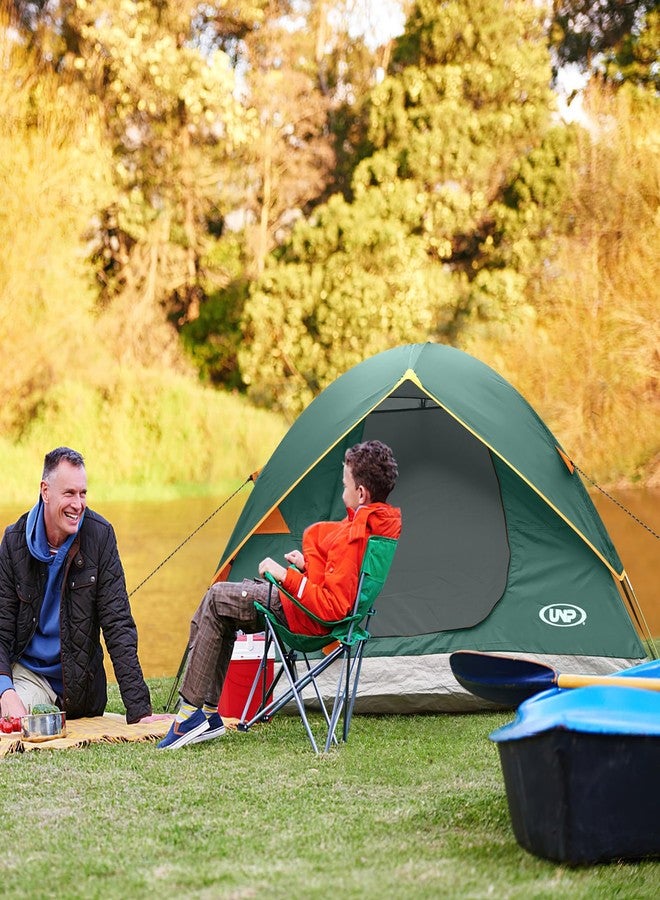 unp Camping Tent 2/3/4/6 Person Dome Tent, Easy to Set Up for Camping, Lightweight Camping Tent, Portable Camping Tent for Outdoor and Backpacking Beaches, Dark Green - Image 5