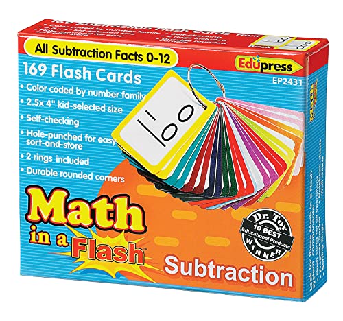 Edupress Math in a Flash™ Cards, Subtraction (EP62431) - Image 1