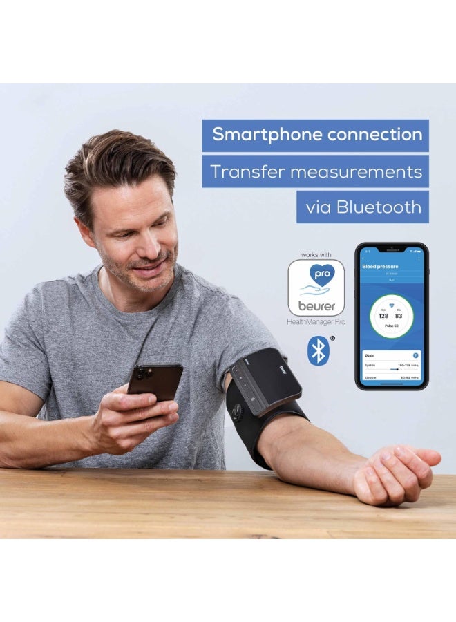 Beurer BM 81 EasyLock Upper Arm Blood Pressure Monitor Cuff-Free Design, Fully Automatic with Bluetooth & Large LED Display - Image 2