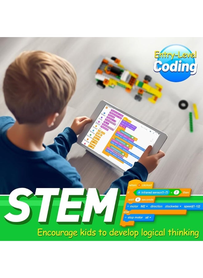 Apitor 20-in-1 Robot Kit, STEM Programming Educational Building Block Robot Toy for Kids, Coding Learning, APP RC Robot/Car, Ideal Gift for Boys and Girls Ages 6+ - Image 3