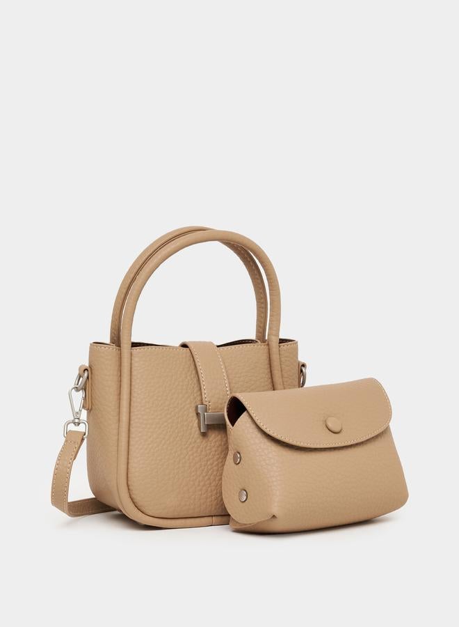 ستايلي شنطة يد سادة بحمالة يد وحزام قابل للتعديل - Image 1