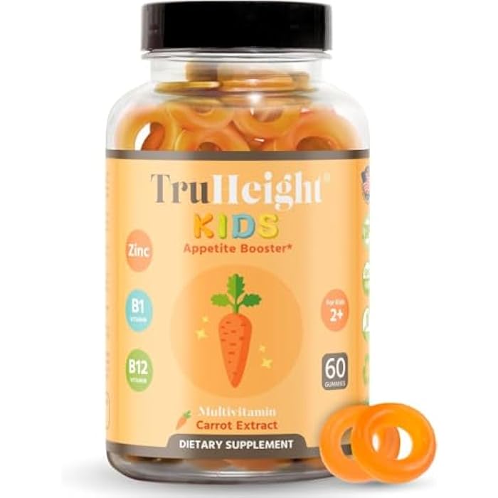 TruHeight Kids Appetite Booster Gummies (Ages 2+) All Natural Toddler, Kids & Teens Appetite Stimulant to Eat More - Weight Gain Supplements - Vitamins for Underweight Children - Picky Eater Vitamin - Image 1