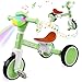FZHZZ Toddler Balance Bike for Boys Girls Tricycle for Toddlers 15 Year Olds Toddler Tricycle with Light Music Front Kids Bicycle with Removable Pedal Birthday Gifts for 1 2 3 4 5 Year Green - Image 3
