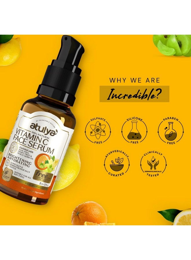 atulya Vitamin C Face Serum Face Serum For Glowing Skin Reduces Pigmentation & Dark Spots Vitamin C Serum For All Skin Types 30 Ml - Image 5
