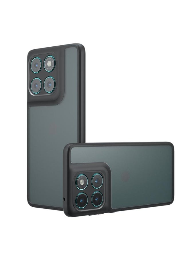 جراب حمايه اسود مط غير لامع ومقاوم للصدمات متوافق مع Moto EDGE 60 Pro (أسود ) - Image 1