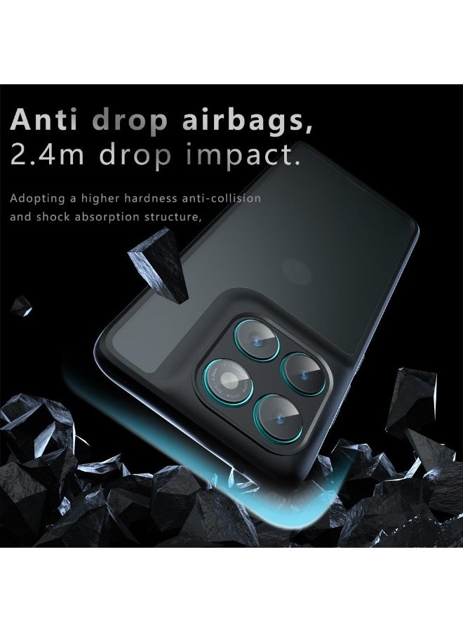 جراب حمايه اسود مط غير لامع ومقاوم للصدمات متوافق مع Moto EDGE 60 Pro (أسود ) - Image 4