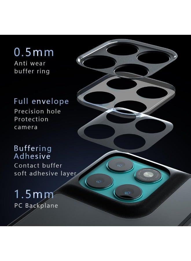 جراب حمايه اسود مط غير لامع ومقاوم للصدمات متوافق مع Moto EDGE 60 Pro (أسود ) - Image 3