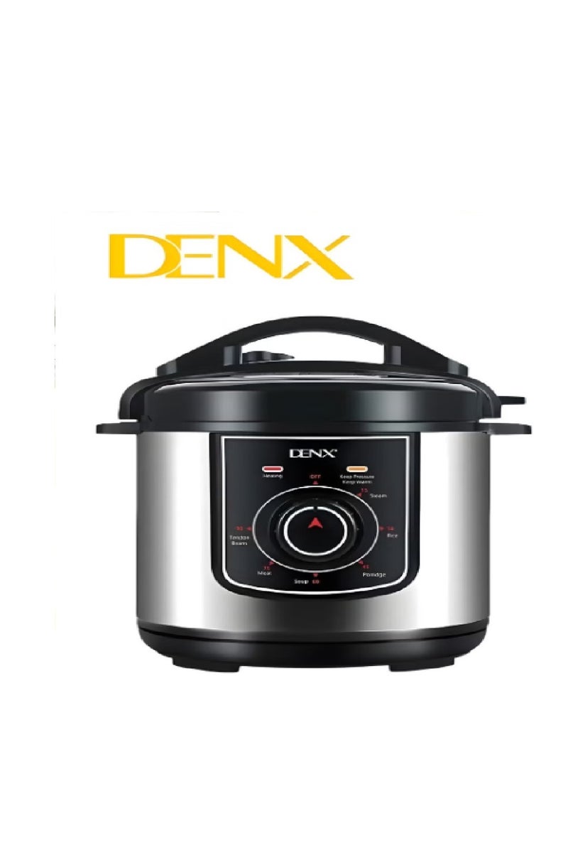 Denx Electric Pressure Cooker, 8‑Litre – 1300 W Fast‑Cook, 1.8 mm Thick Inner Pot, Keep‑Warm & Reheat, Safety Lock, Measuring Cup + Rice Ladle Included - Image 3