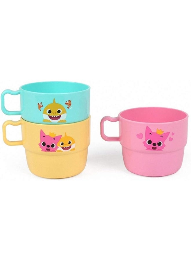 PINKFONG Cup with Handle-3P Family Plastic Cups (230ml) : 3pcs 1 Set - Image 2