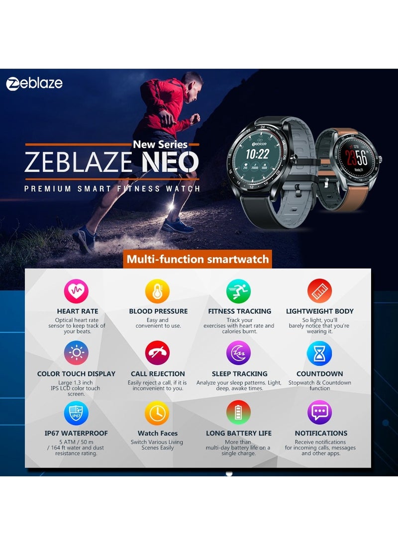 Zeblaze F210 ECG Smart Watch with Bluetooth Calling Bracelet Blood Pressure Exercise Tracking Heart Rate Blood Oxygen and Uric Acid Health Monitoring  - Image 2