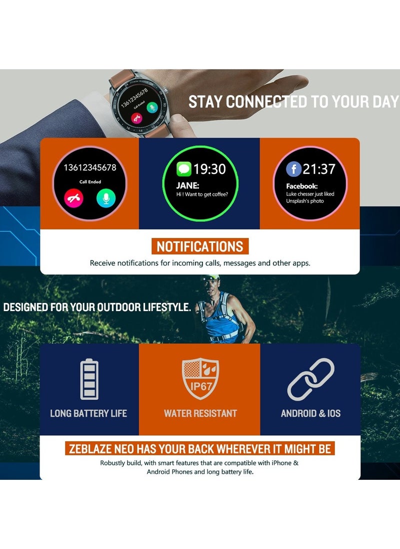 Zeblaze - F210 ECG Smart Watch with Bluetooth Calling Bracelet Blood Pressure Exercise Tracking Heart Rate Blood Oxygen and Uric Acid Health Monitoring - Image 1