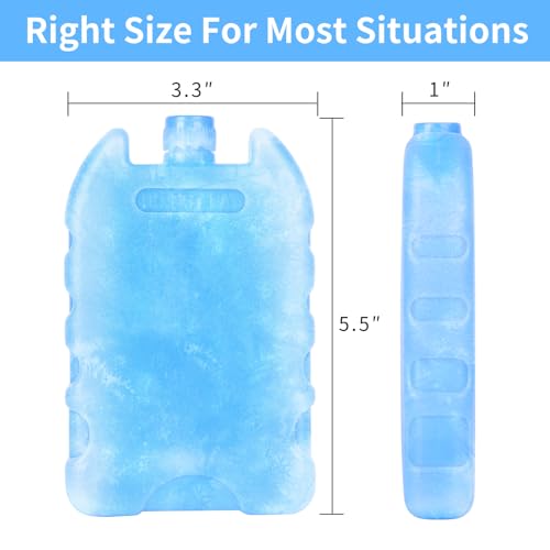 musbus 4-Pack Ice Packs for Lunch Boxes Cooler Tote Bags Reusable Refreezable Cold Slim Large Cheap Hard Protable Icepacks for Bento Shipping Beach Camp Car Milk Bottle Block Lunches Styrofoam Adult Men - Image 3