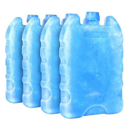 musbus 4-Pack Ice Packs for Lunch Boxes Cooler Tote Bags Reusable Refreezable Cold Slim Large Cheap Hard Protable Icepacks for Bento Shipping Beach Camp Car Milk Bottle Block Lunches Styrofoam Adult Men - Image 1