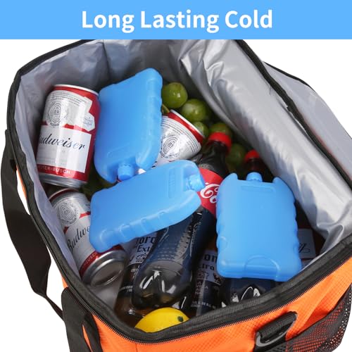 musbus 4-Pack Ice Packs for Lunch Boxes Cooler Tote Bags Reusable Refreezable Cold Slim Large Cheap Hard Protable Icepacks for Bento Shipping Beach Camp Car Milk Bottle Block Lunches Styrofoam Adult Men - Image 4