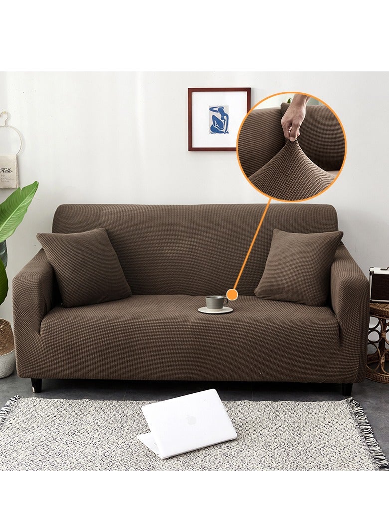 DUNISO Two-seater Sofa Cover,High weight fully wrapped elastic sofa cover with Corn silk fabric,Sofa protective cover, anti slip cover, furniture protector,Suitable for various places,for Kids,pet,whole family rest on top of it - Image 1