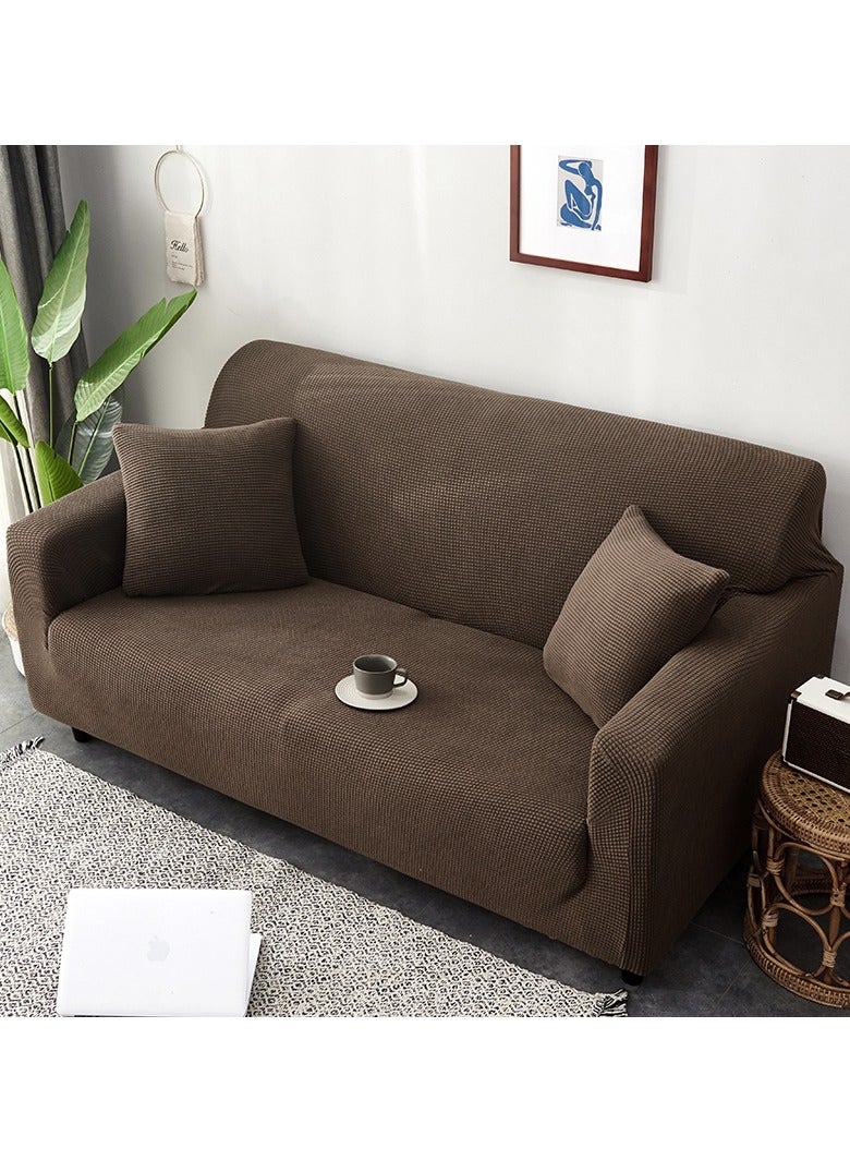 DUNISO Two-seater Sofa Cover,High weight fully wrapped elastic sofa cover with Corn silk fabric,Sofa protective cover, anti slip cover, furniture protector,Suitable for various places,for Kids,pet,whole family rest on top of it - Image 5