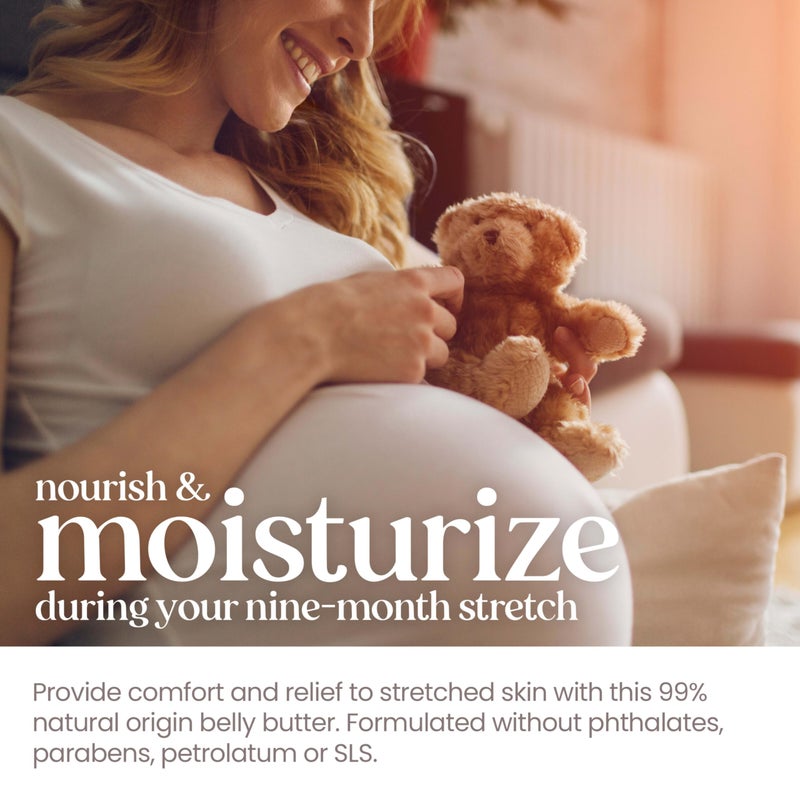 Burt's Bees Mama Belly Butter Stretch Mark Cream for Pregnancy Massages Body & Reduces Scar Appearance, Prenatal & Postnatal Tummy Skin Care, Shea Butter & Vitamin E Rich Formula, 6.5 Oz (Pack of 3) - Image 4