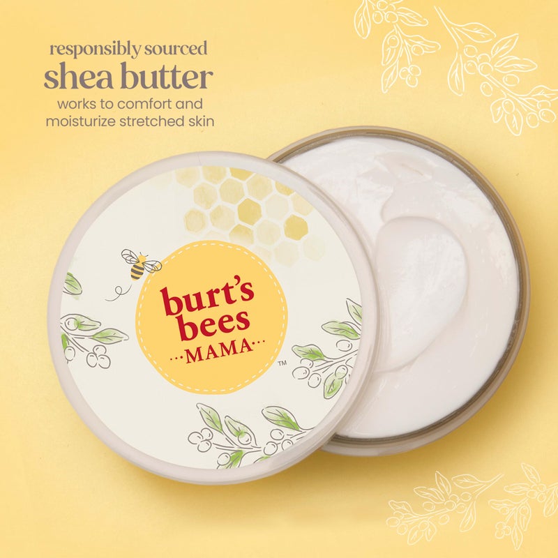 Burt's Bees Mama Belly Butter Stretch Mark Cream for Pregnancy Massages Body & Reduces Scar Appearance, Prenatal & Postnatal Tummy Skin Care, Shea Butter & Vitamin E Rich Formula, 6.5 Oz (Pack of 3) - Image 2