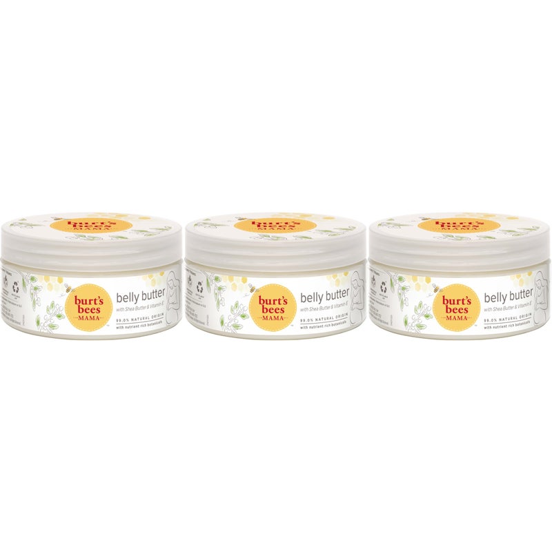 Burt's Bees Mama Belly Butter Stretch Mark Cream for Pregnancy Massages Body & Reduces Scar Appearance, Prenatal & Postnatal Tummy Skin Care, Shea Butter & Vitamin E Rich Formula, 6.5 Oz (Pack of 3) - Image 1