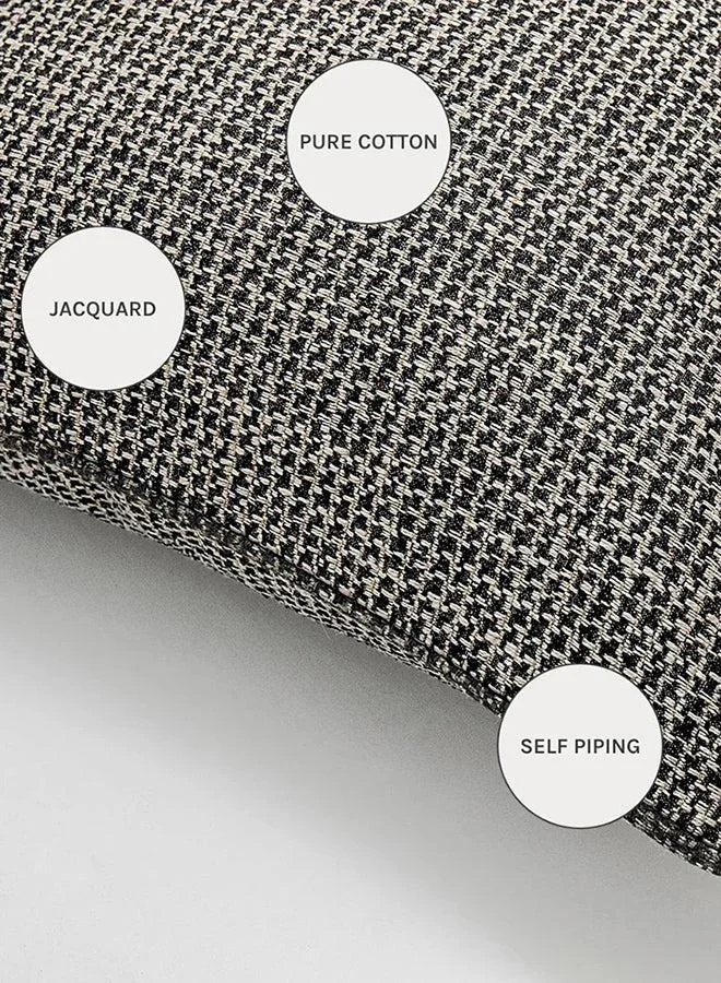 KNOT HOME Cushion Hugo Steele (with filler) Pillow Knot Home Cover Set for Modern Sofa Contemporary Living Room Bedroom and Office Soft Washable