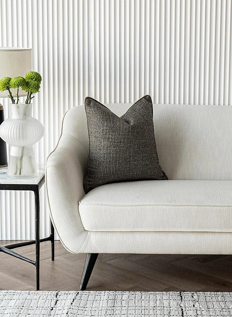 KNOT HOME Cushion Hugo Steele (with filler) Pillow Knot Home Cover Set for Modern Sofa Contemporary Living Room Bedroom and Office Soft Washable