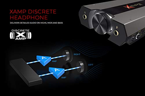 Creative ساوند بلاستر إكس جي 6 هاي-ريس 130dB 32بت/192kHz جيمنج دي إيه سي، بطاقة صوت خارجية عبر USB، دولبي ديجيتال، صوت محيطي افتراضي 7.1، تحكم في الصوت الجانبي/السماعات للكمبيوتر وأجهزة الألعاب - Image 3