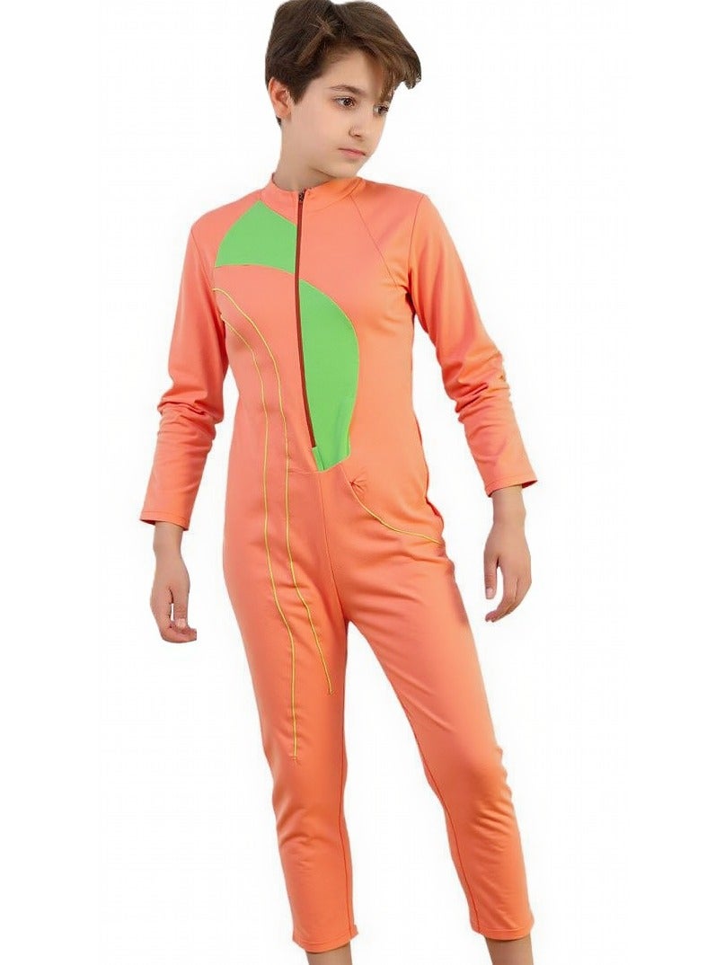 Generic Boys and girls sun protection swimsuit - one piece, long sleeves and long pants available in bright colors  - Image 2
