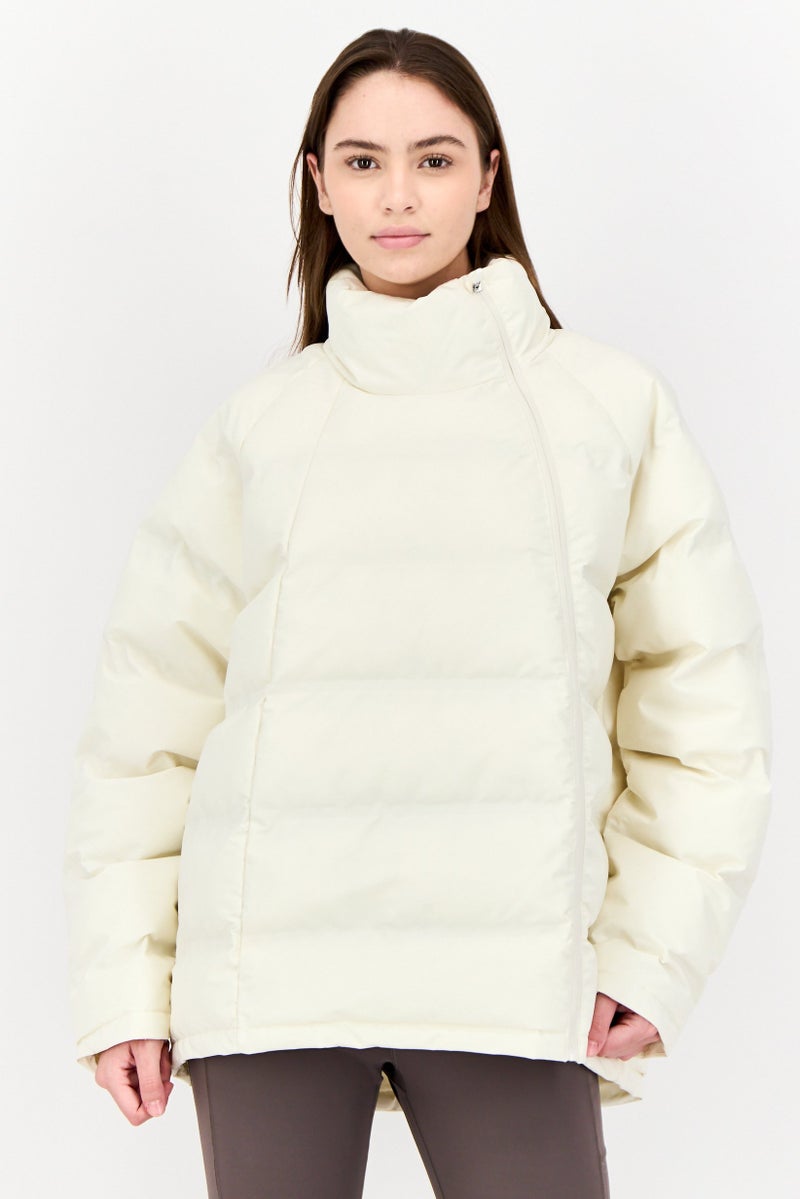 Hummel Women Sportswear Fit Outdoor Puffer Jacket, Off White  - Image 1