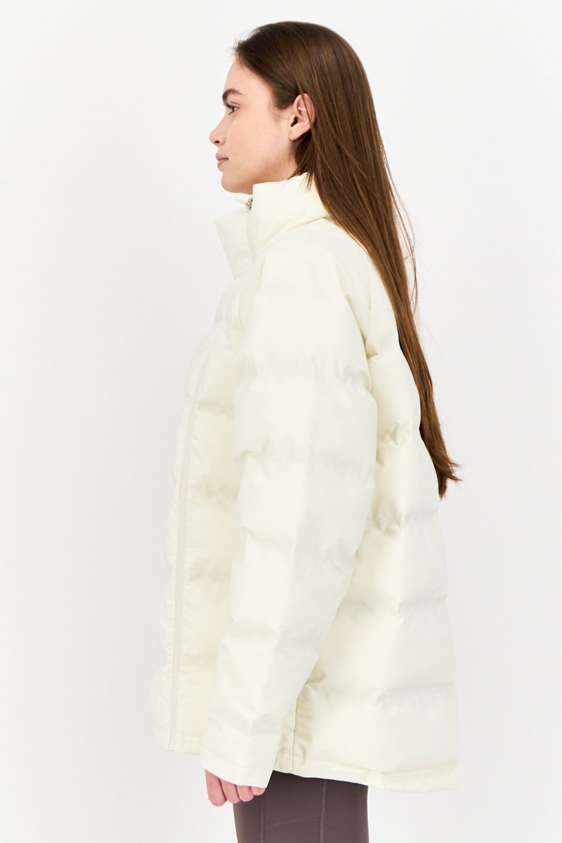 Hummel Women Sportswear Fit Outdoor Puffer Jacket, Off White  - Image 2