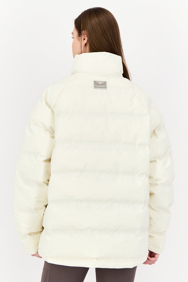 Hummel Women Sportswear Fit Outdoor Puffer Jacket, Off White  - Image 3