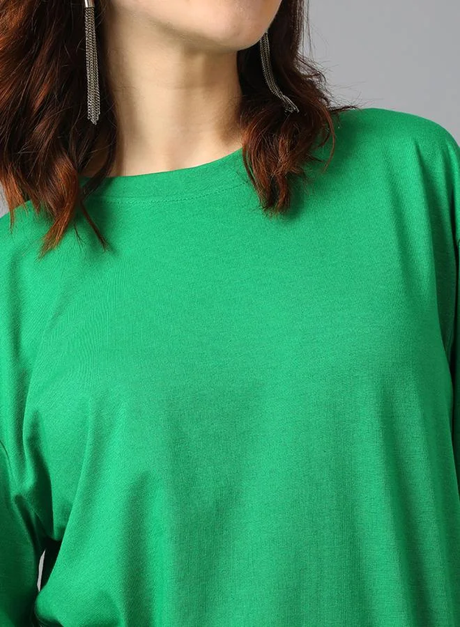 Kotty Oversized Round Neck Drop Shoulder T-Shirt