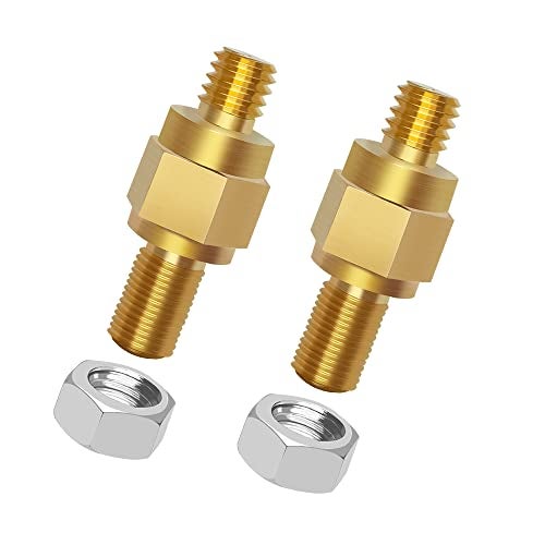 JINKEY 2X Side Post Battery Terminal Side post to top post battery adapter Bolts 3824 Stud Terminal Standard Battery Post Extender Extension Screws Compatible with Battery Accessories Brass - Image 1