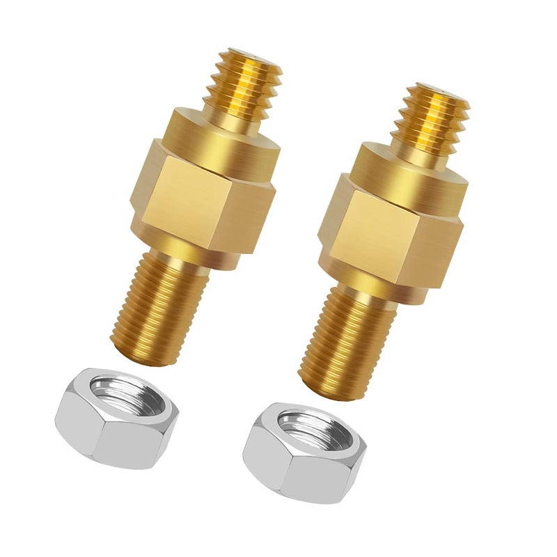 JINKEY 2X Side Post Battery Terminal Side post to top post battery adapter Bolts 3824 Stud Terminal Standard Battery Post Extender Extension Screws Compatible with Battery Accessories Brass - Image 3